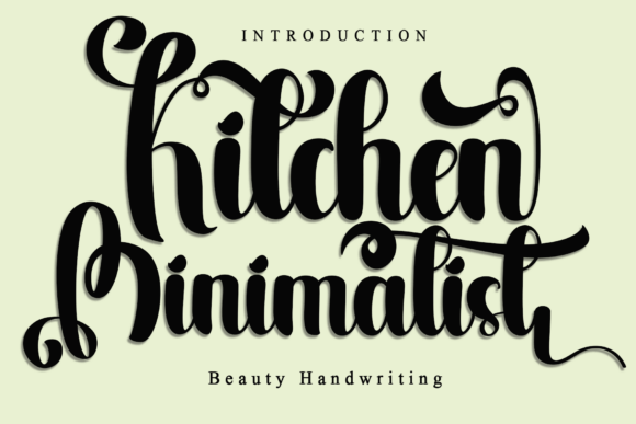 Kitchen Minimalist: A Script Font for Editorial Elegance